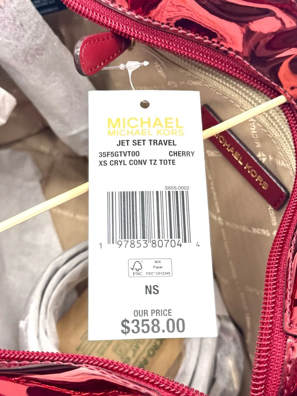 Michael Kors Jet Set Travel XS TZ Tote Bag Gold